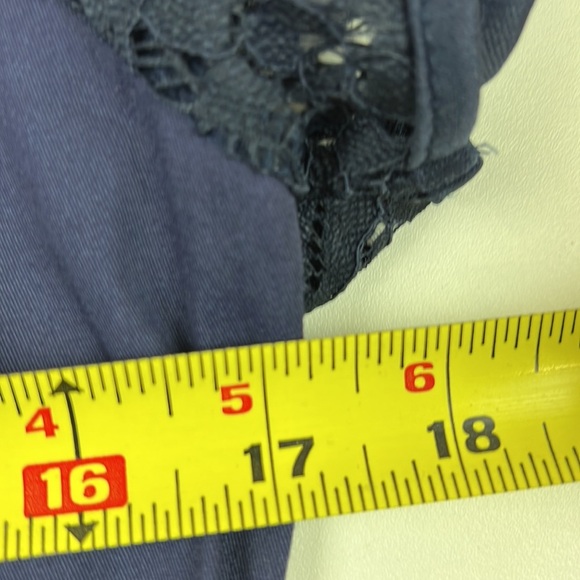 Sucrefas Blue Hi-Lo Dress with Lace Neckline - Picture 7 of 11